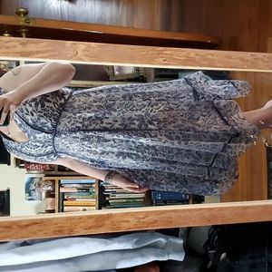 Blue Floral Lace Dress